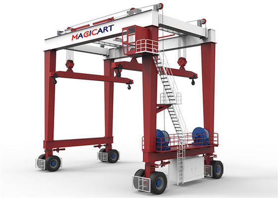 ปรับแต่ง RTG Mobile Gantry Cranes 10t-1200t Rail Mounted